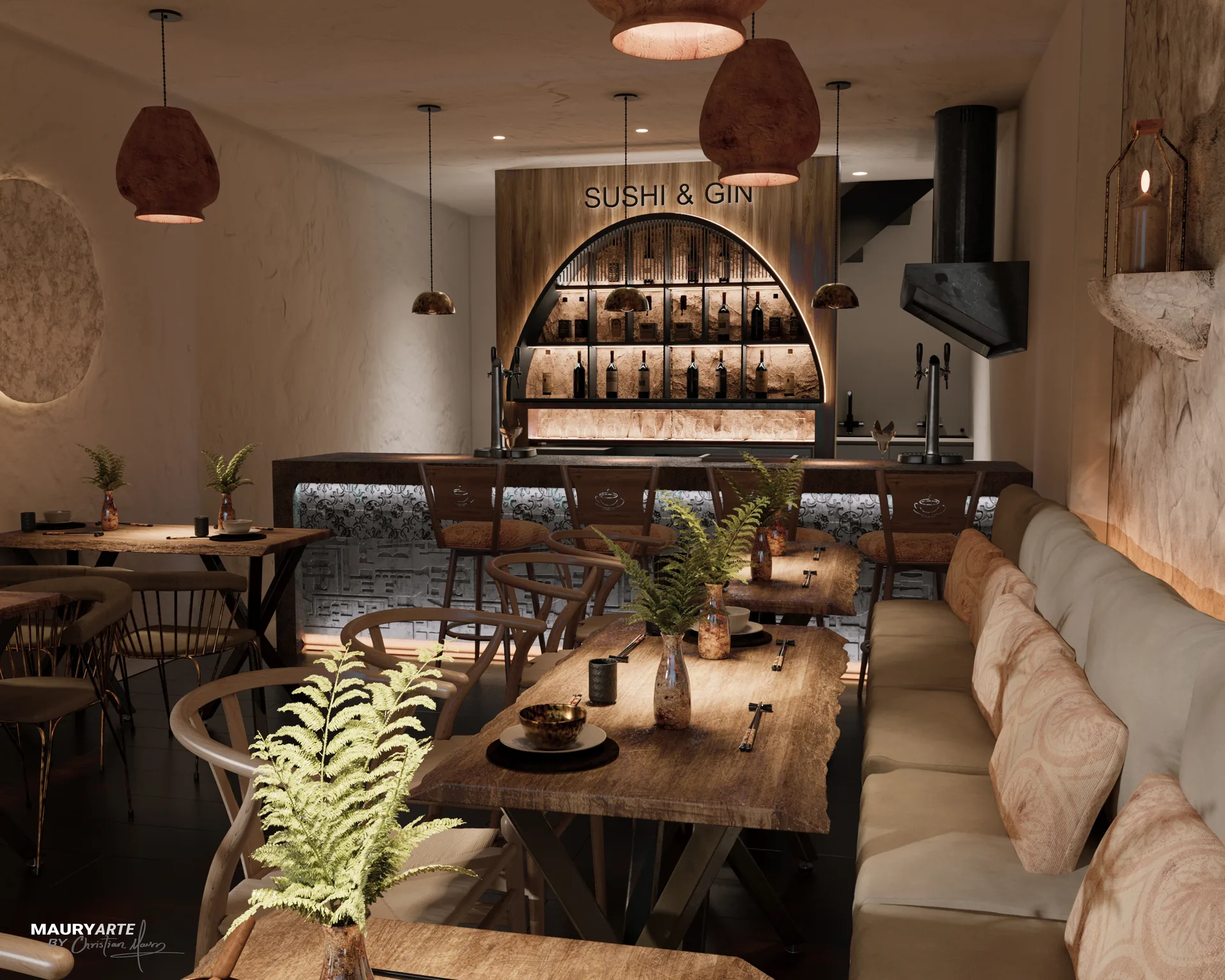 Restaurante Tibetano Iluminación