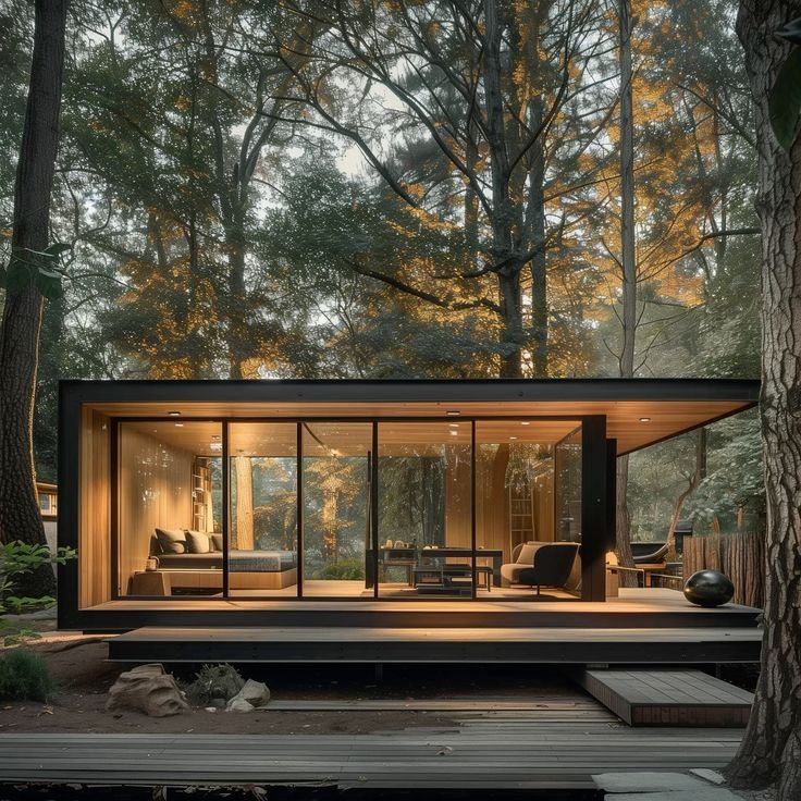 3D Rendering of mountain home